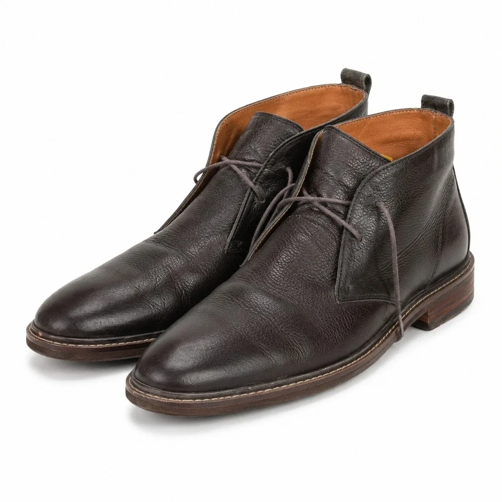 Cole Haan Grand.OS Dark Brown Leather Chukka Desert Boots Men's 12M Lace Up